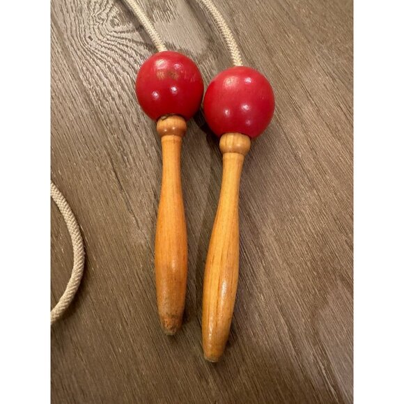 Vintage Sport Craft Jump Rope Wooden Handles Ball Bearing W/Box - Picture 2 of 7
